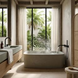 Aquanello Eterna Matte Black Built-In Bath Set with 2 Mixer Faucets 18 cm Bath Spout and Handheld Shower ET-B-SET4-1-10